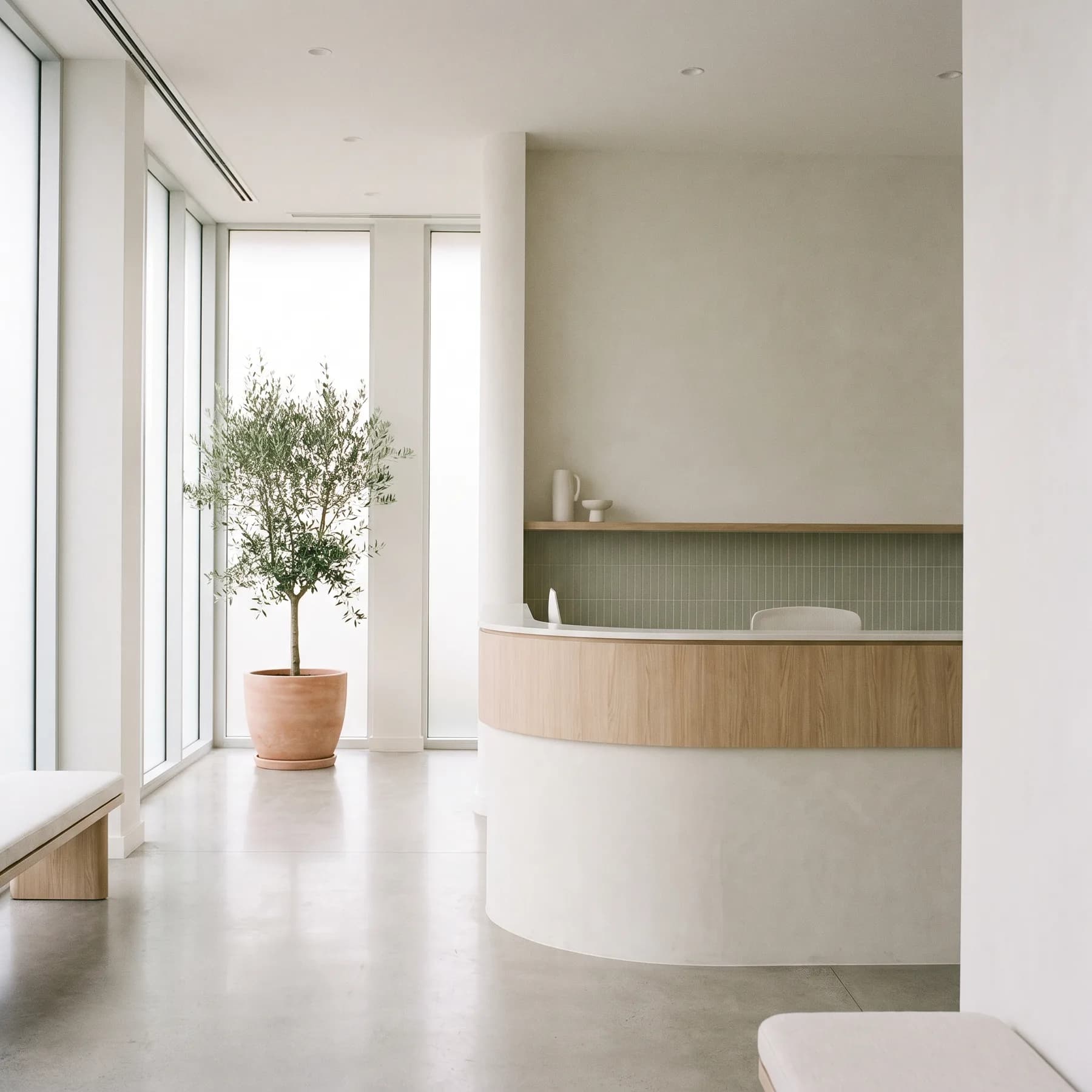 The reception room at Ashcombe Dental