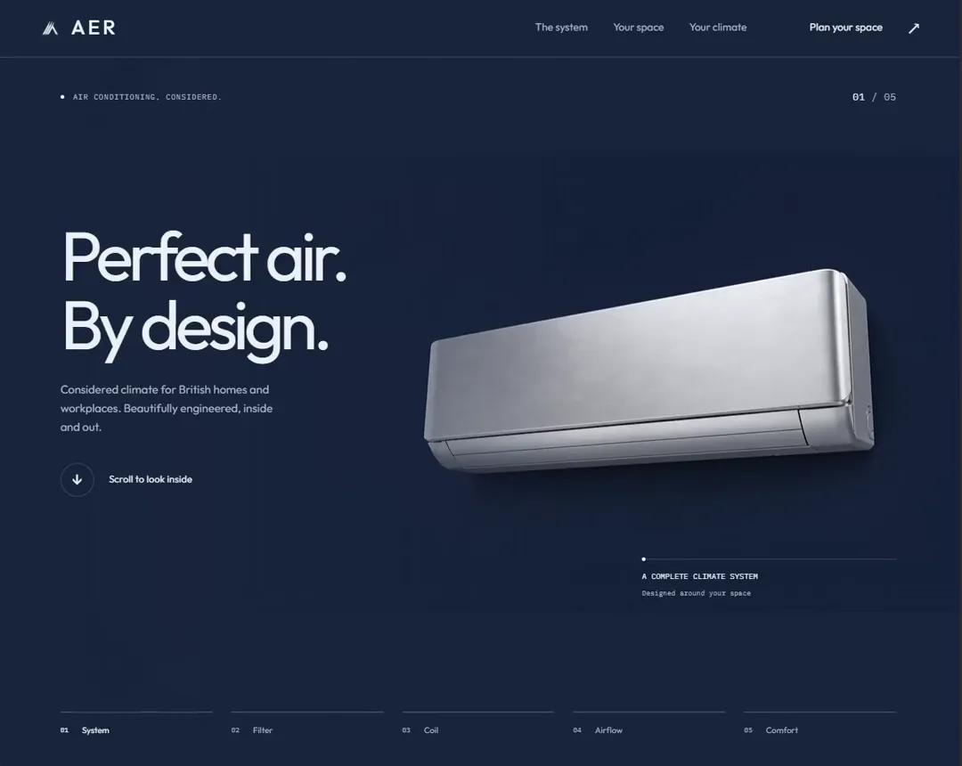 AER concept website, built by Coltura
